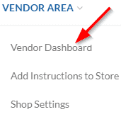 vendor dashboard