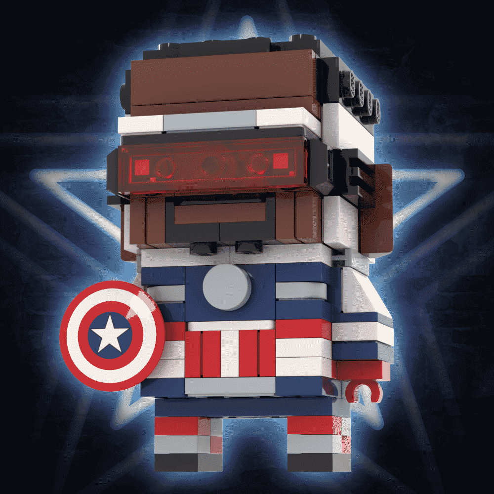 sirene lancering Årligt Sam Wilson: Captain America (Instructions + Parts List) | Custom Corporate  LEGO® Gift Models / MOCs