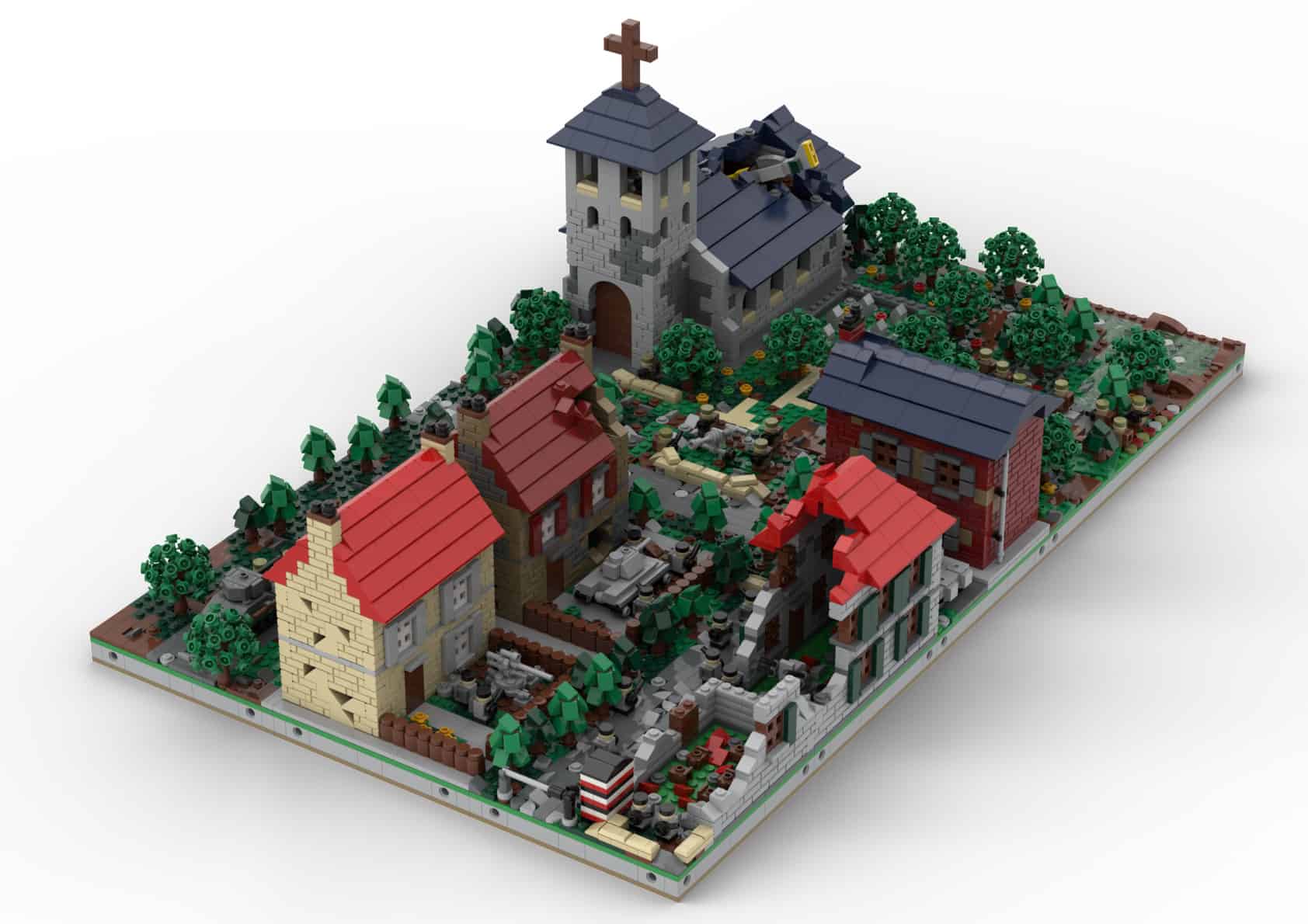 Lego ww2 microscale modular diorama instructions