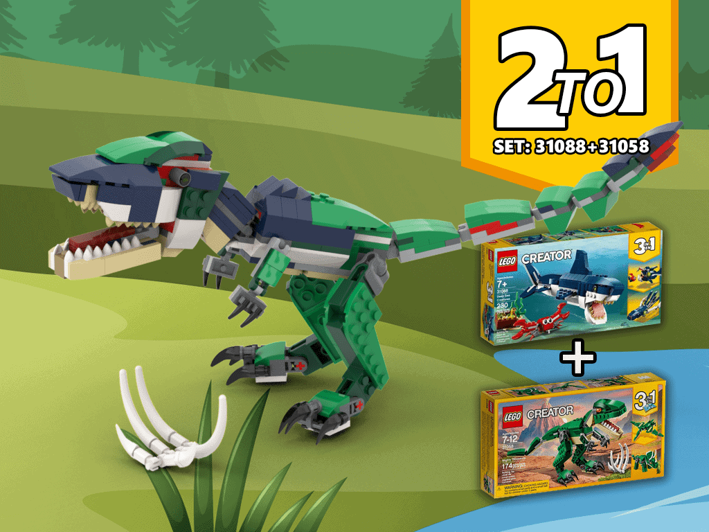 Lego creator best sale dinosaur alternate build