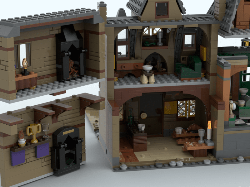 Diagon Alley LEGO  Hogsmeade Modification Modular Style Left