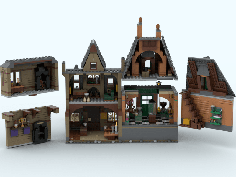 Diagon Alley LEGO  Hogsmeade Modification Modular Style Sections
