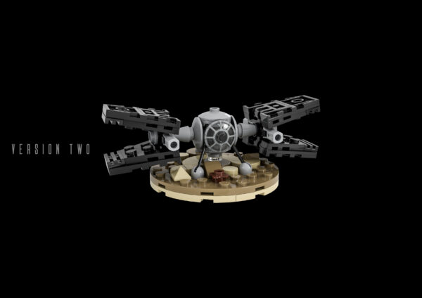 Force of Bricks Mini Outland TIE Fighter V folded wings stand V
