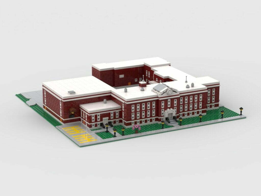 Custom LEGO Model School Building