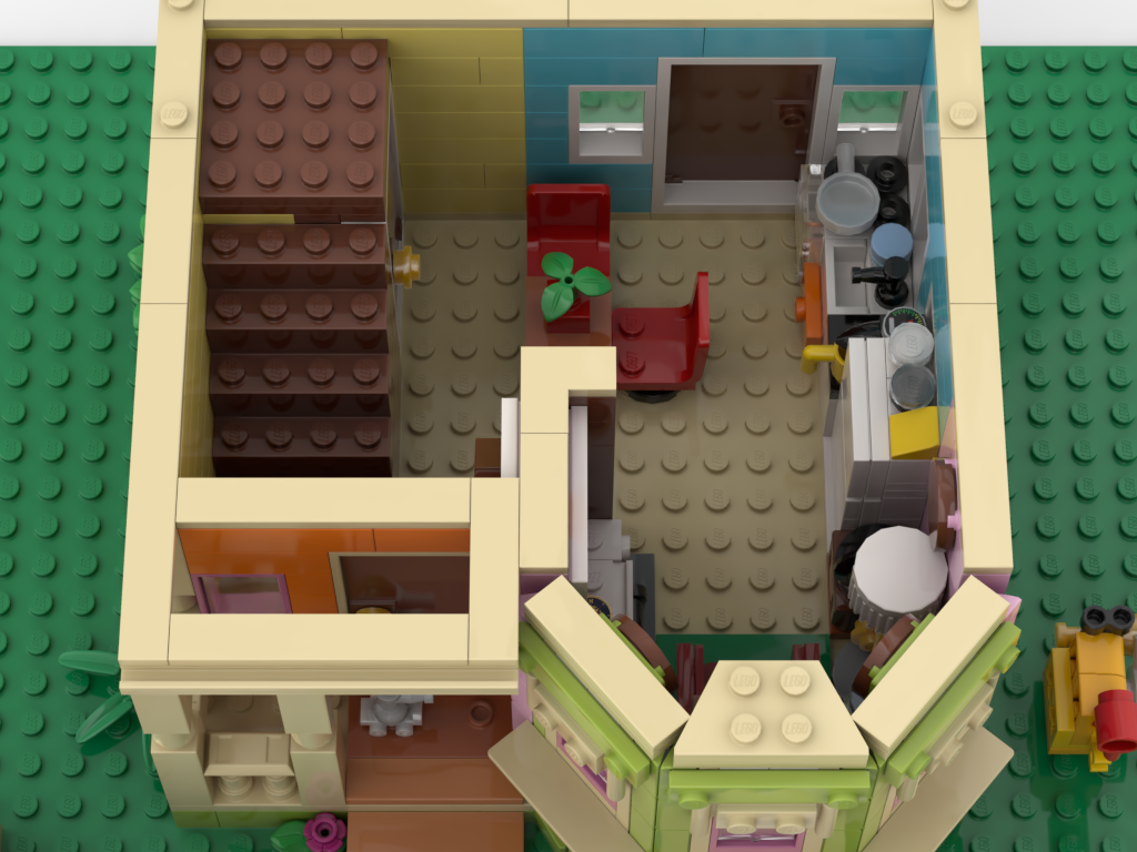 LEGO MOC Modular Up House - Modification of Set 43217 by Brick