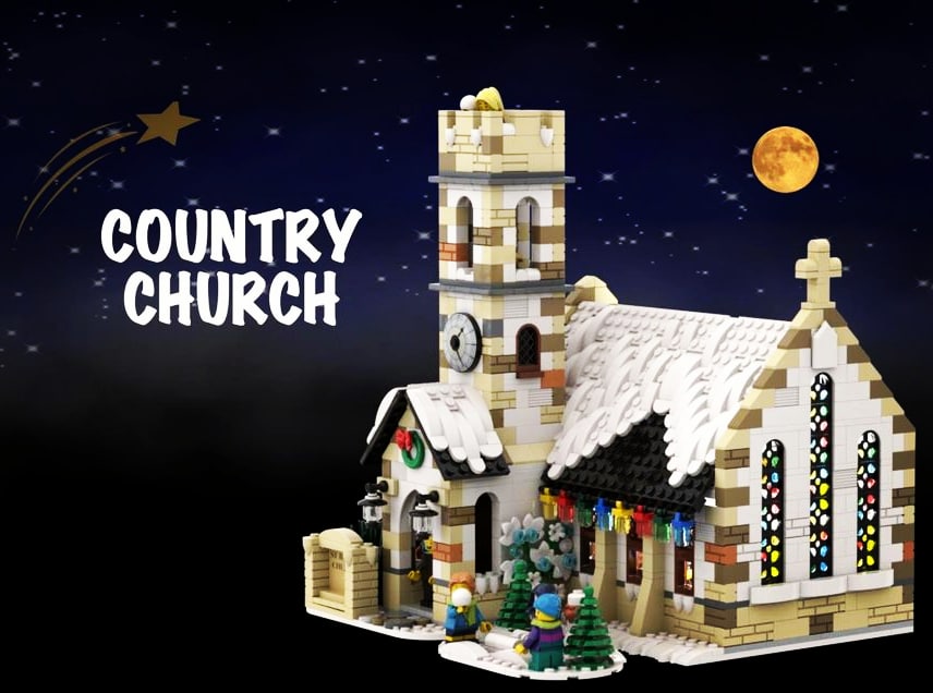 Forebyggelse prototype At vise Winter Village Country Church | Custom Corporate LEGO® Gift Models / MOCs